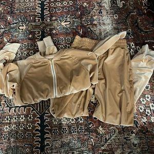 Velour track suit